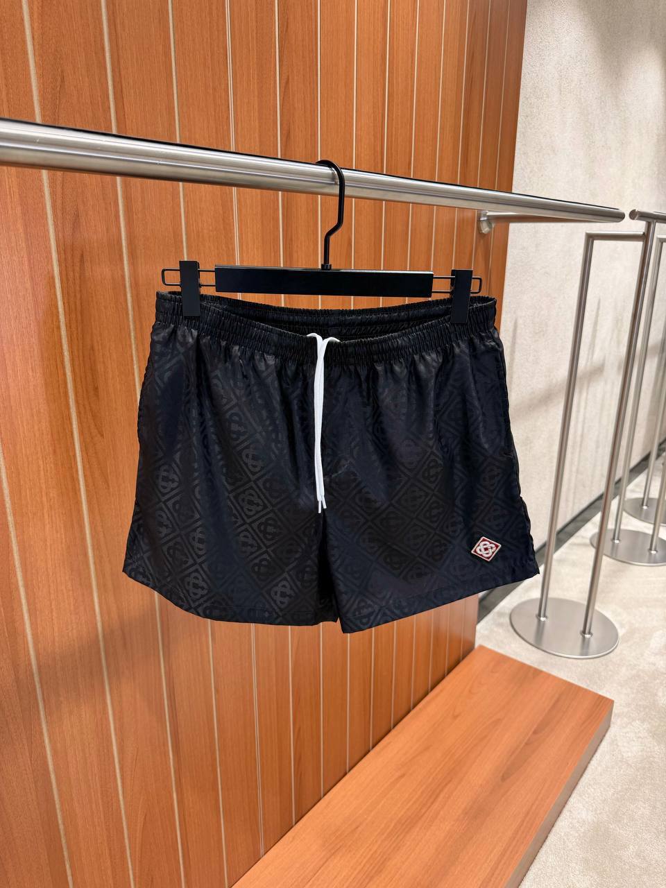 Short de Bain Noir Imprimé 'Casa' — Séchage Rapide