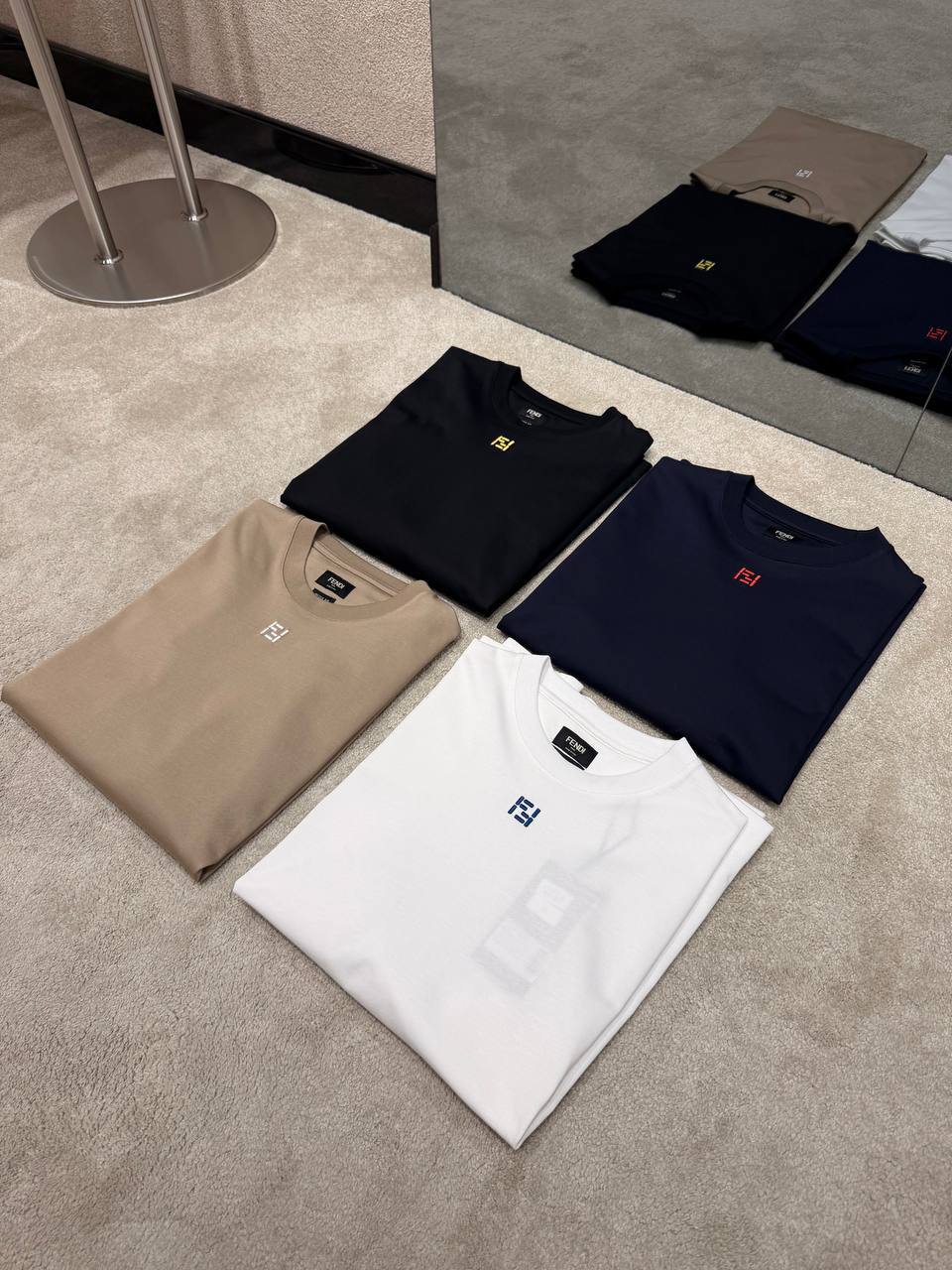 T-shirt Col Brodé FF