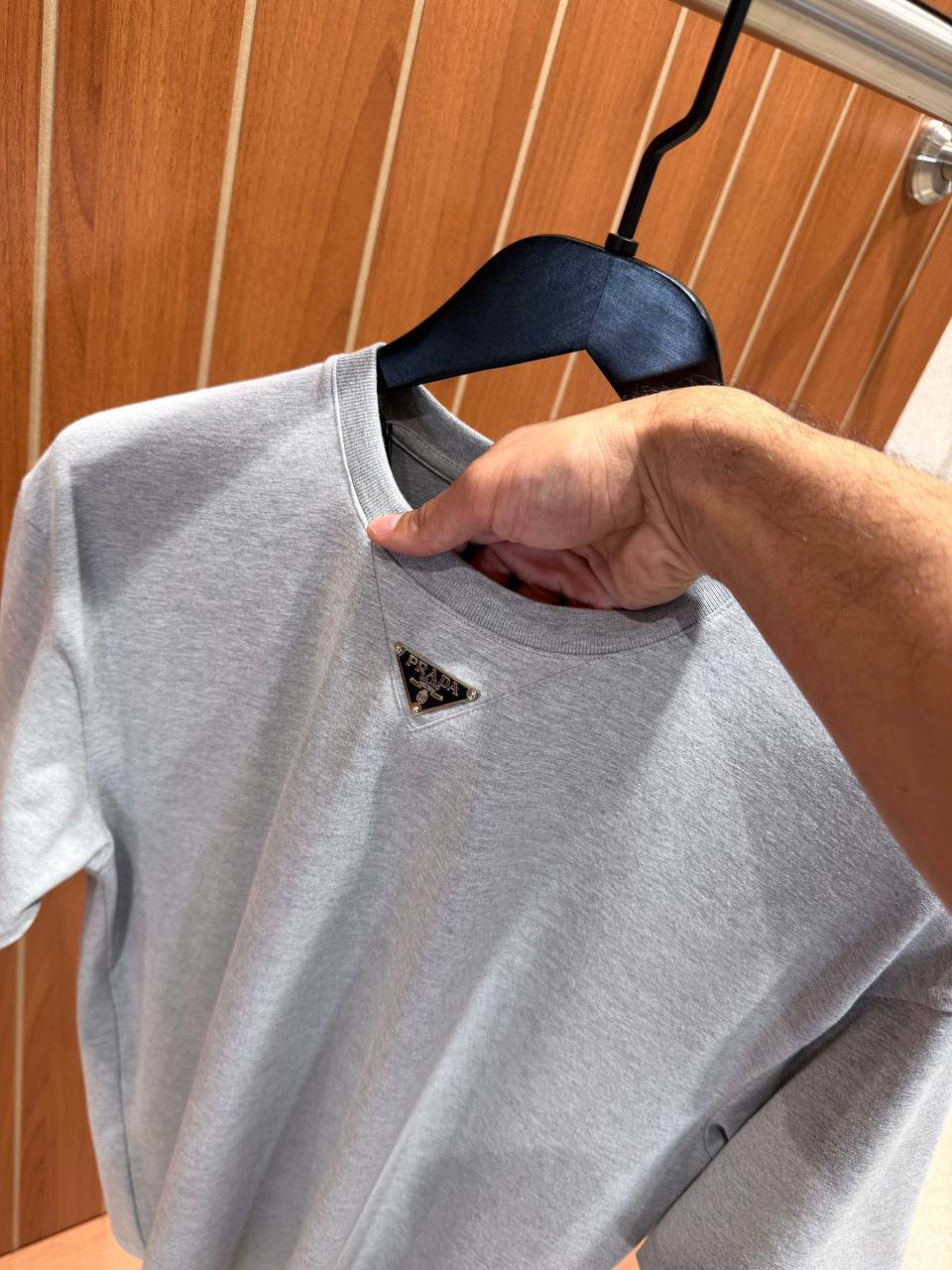 T-shirt Col Logo Triangle