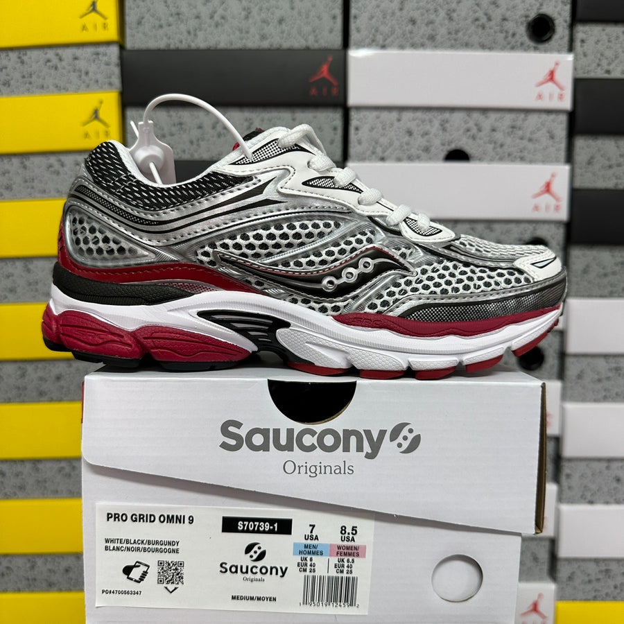 Saucony ProGrid Omni 9 'Argent Rouge Bordeaux'