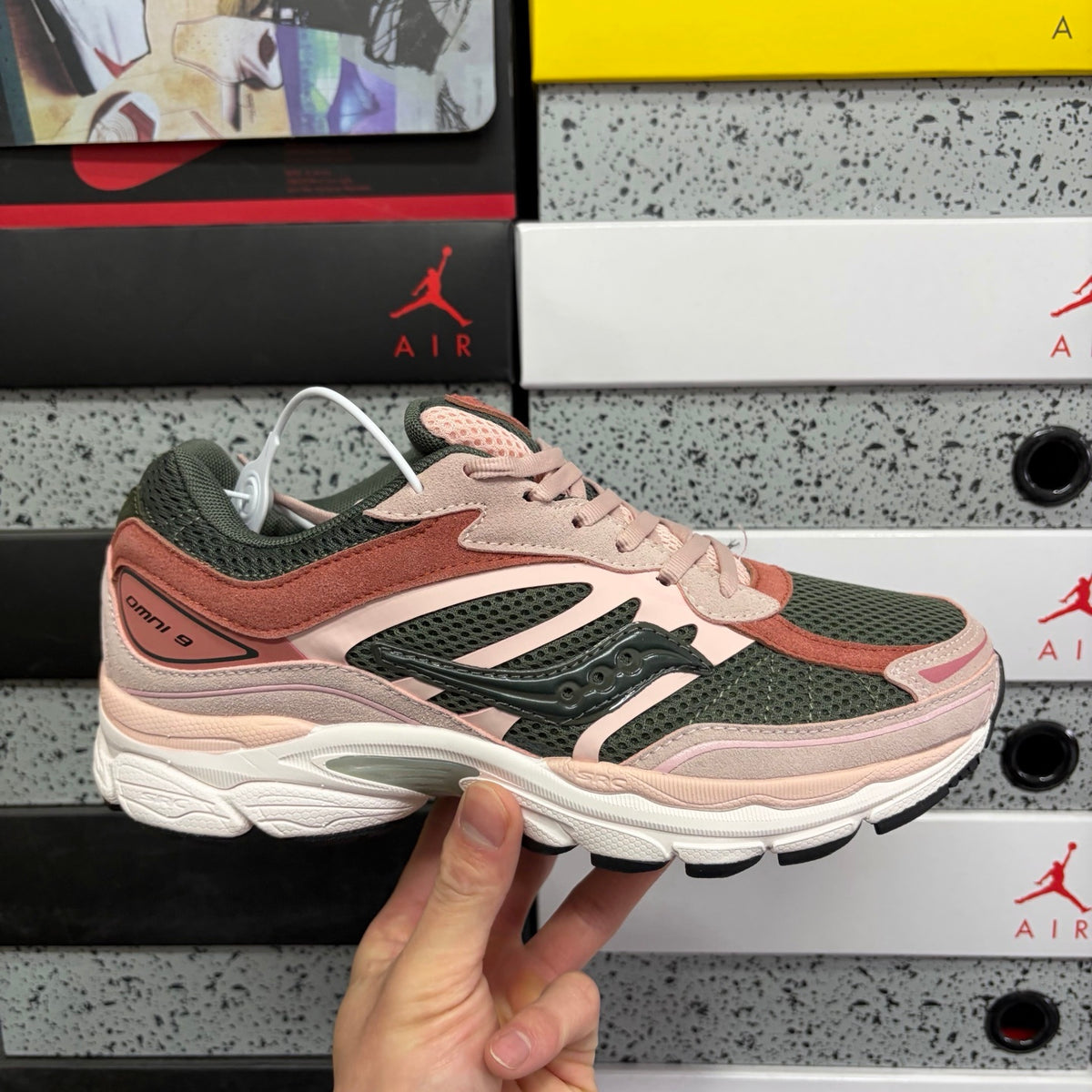 Saucony ProGrid Omni 9 'Rose Vert Kaki' — vue 9