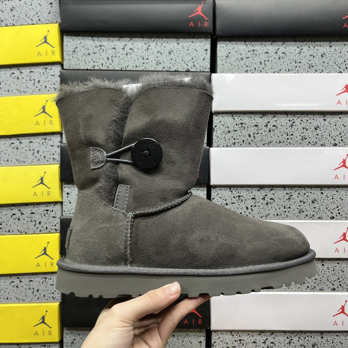 UGG Bailey Button Triplet II 'Grey' — vue 9