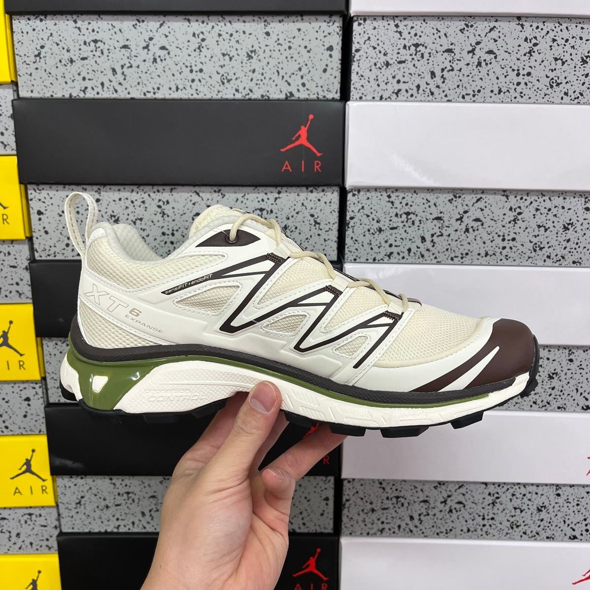 Sneakers XT-6 'Blanc Marron Olive'